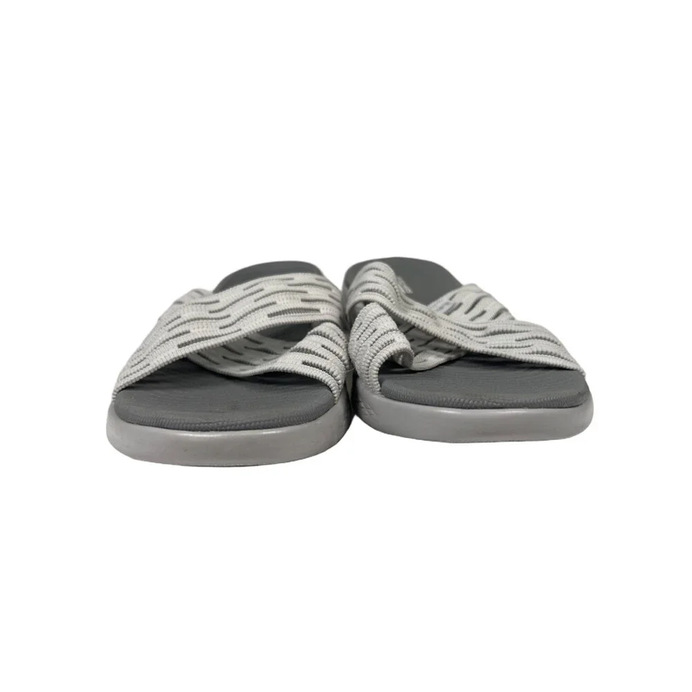 Skechers Women's Gray On The Go 600 Sunrise Slide Sandals - 7